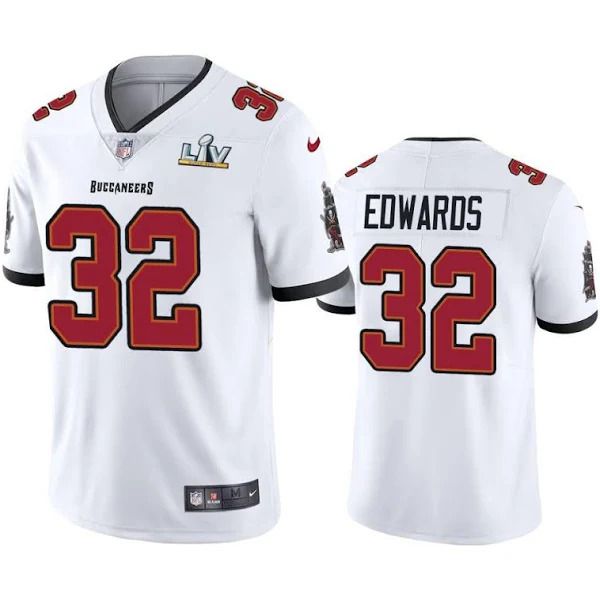 Men Tampa Bay Buccaneers 32 Mike Edwards Nike White Super Bowl LV Limited NFL Jersey